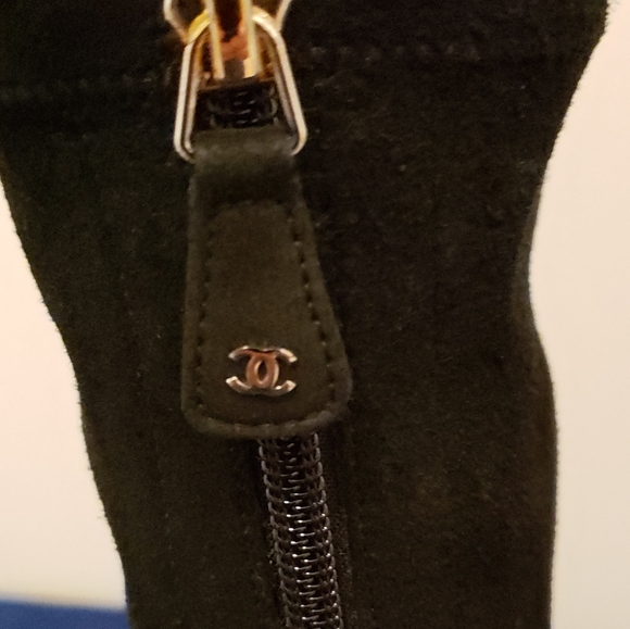 Chanel boots. They run small. I would say this is a better fit for size 6. - Picture 6 of 8